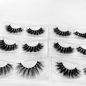 6 pairs 3D Faux Mink Eyelashes 25mm Long Fluffy Full Natural Mega Volume flirty